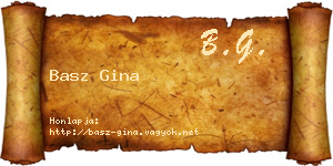 Basz Gina névjegykártya